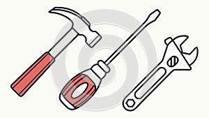 Essential Hand Tools Icon for DIY, Repair Construction Projects, vector design Generative AI