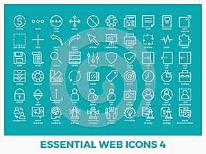 Essential mixed web icons