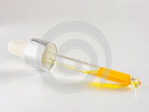 Essential oil or serum in pipette