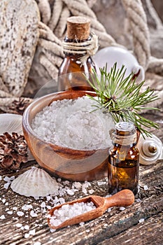Essential oils and bath salt
