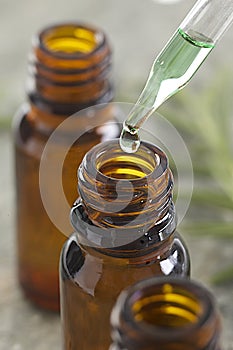 Essential oils - Drop down a pipette photo