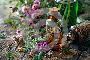 Essential Oils. essential oils and medical flowers herbs - aromatherapy, bottle, essential flowers and herbs,