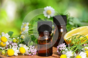 Essential oils with herbs