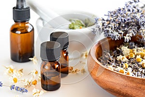 Essential oils with herbs