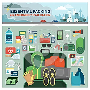 Essential packing for emergency evacuation