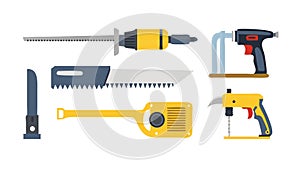 Essential Power Tools for Construction DIY Projects, vector design Generative AI