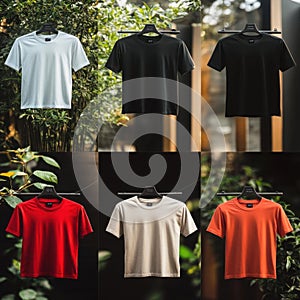 Essential Short Sleeve Crew Neck T-Shirt Collection, Six Versatile Colors photo