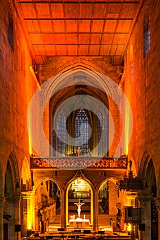 Esslingen Church Interior Christmas Concert December 2016 Lights