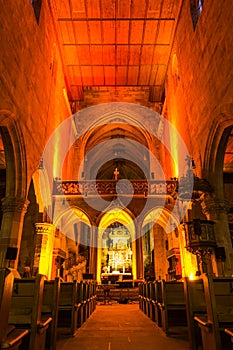 Esslingen Church Interior Christmas Concert December 2016 Lights