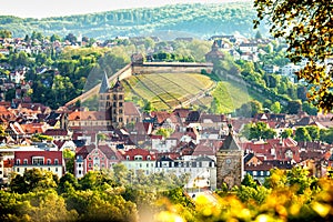 Esslingen am Neckar, Germany, scenic view of the medieval town center