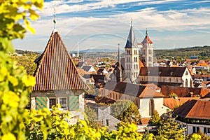 Esslingen am Neckar, Germany, scenic view of the medieval town center