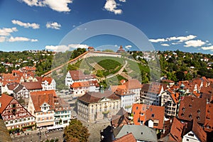 Esslingen am Neckar, Germany, scenic view of the medieval town center
