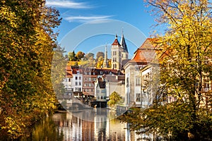 Esslingen am Neckar, Germany, scenic view of the medieval town center