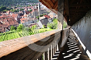 Esslingen am Neckar views from Castle Burg near Stuttgart, Baden