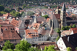 Esslingen am Neckar views from Castle Burg near Stuttgart, Baden