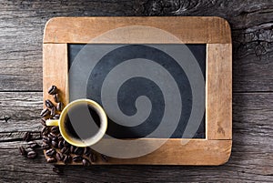 Esspresso cup on slate