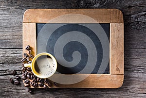 Esspresso cup on slate