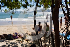 Tranquilidad en la Costa: Vista Encantadora de una Playa de FlorianÃ³polis photo