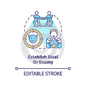 Establish rival and enemy concept icon