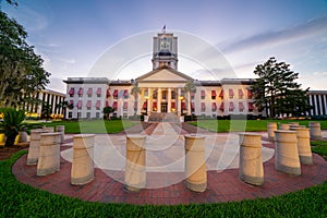 Establishing photo of Florida State Capitol Building Downtown Tallahassee