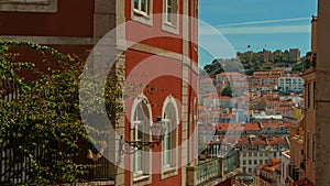 Establishing shot of Lisbon, Portugal