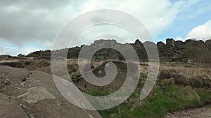 Establishing shot at The Roaches in the Peak District National Park