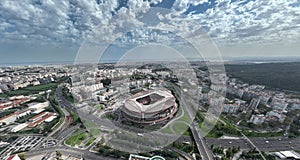 Estadio do Sport Lisboa e Benfica. Multi-purpose Stadium located in Lisbon, Portugal. Drone Point of View. Football Stadium photo