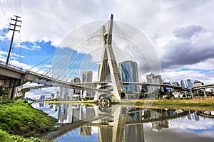 Estaiada Bridge in Sao Paulo, Brazil