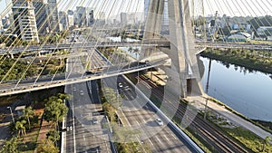 Estaiada bridge in Sao Paulo city, Brazil