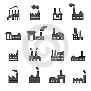 Estate and building design icons set vector