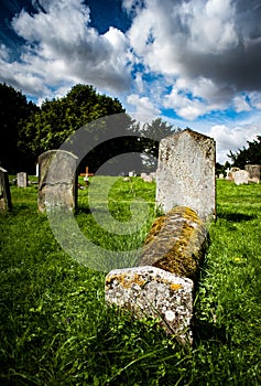 Estate church with graves stones