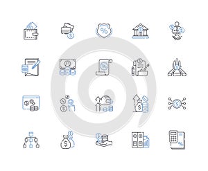 Estate planning line icons collection. Will, Trust, Inheritance, Executor, Estate, Probate, Guardian vector and linear