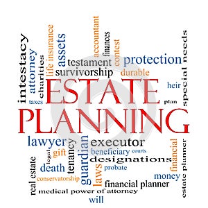 Estate Planning Word Cloud Concept photo