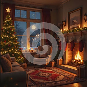SentirÃ¡s el calor de la Navidad al lado de tu chimenea decorada. photo