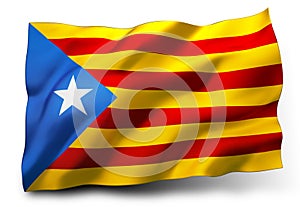 Estelada Blava, flag of Catalan separatism photo