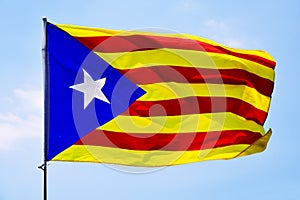 The estelada, the catalan pro-independence flag photo