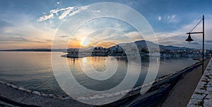 Estepona Port at sunset.