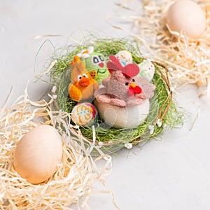 Ester chicken, bunnys and eggs