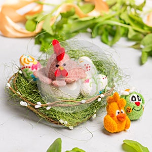 Ester chicken, bunnys and eggs