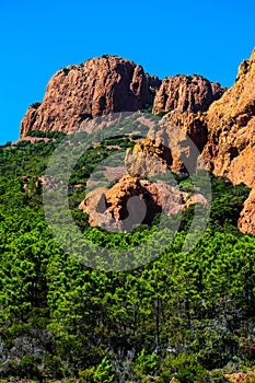 Esterel Rocky Mountains in cÃÂ´te d`azur photo