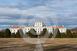 Esterhazy castle backyard in Hungary