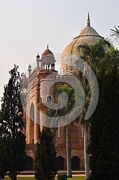 Esterior side view of Safdarjang`s tomb in Delhi city photo