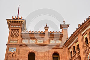 Esterior view of Plaza de Toros in Madrid photo