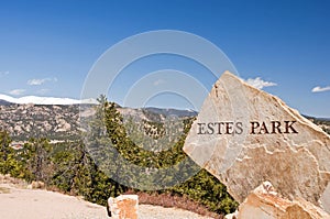 Estes Park Colorado sign photo