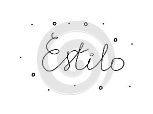 Estilo phrase handwritten with a calligraphy brush. Style in spanish. Modern brush calligraphy. Isolated word black photo