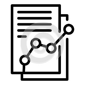 Estimate analytic icon, outline style