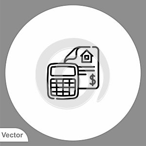 Estimate vector icon sign symbol