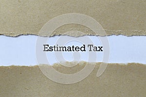 Estimated tax on paper