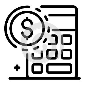 Estimator calculator icon, outline style