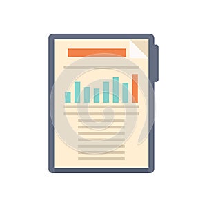 Estimator clipboard icon flat isolated vector